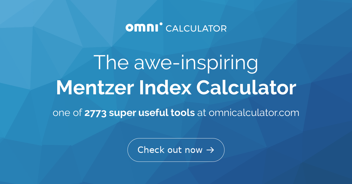 Mentzer Index Calculator