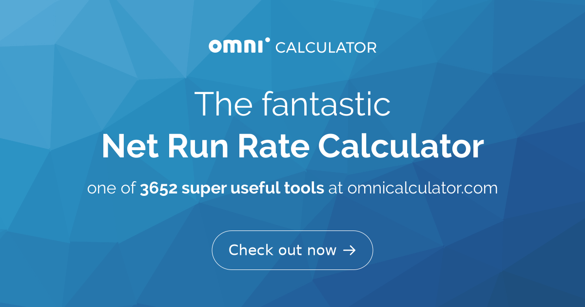 Net Run Rate Calculator