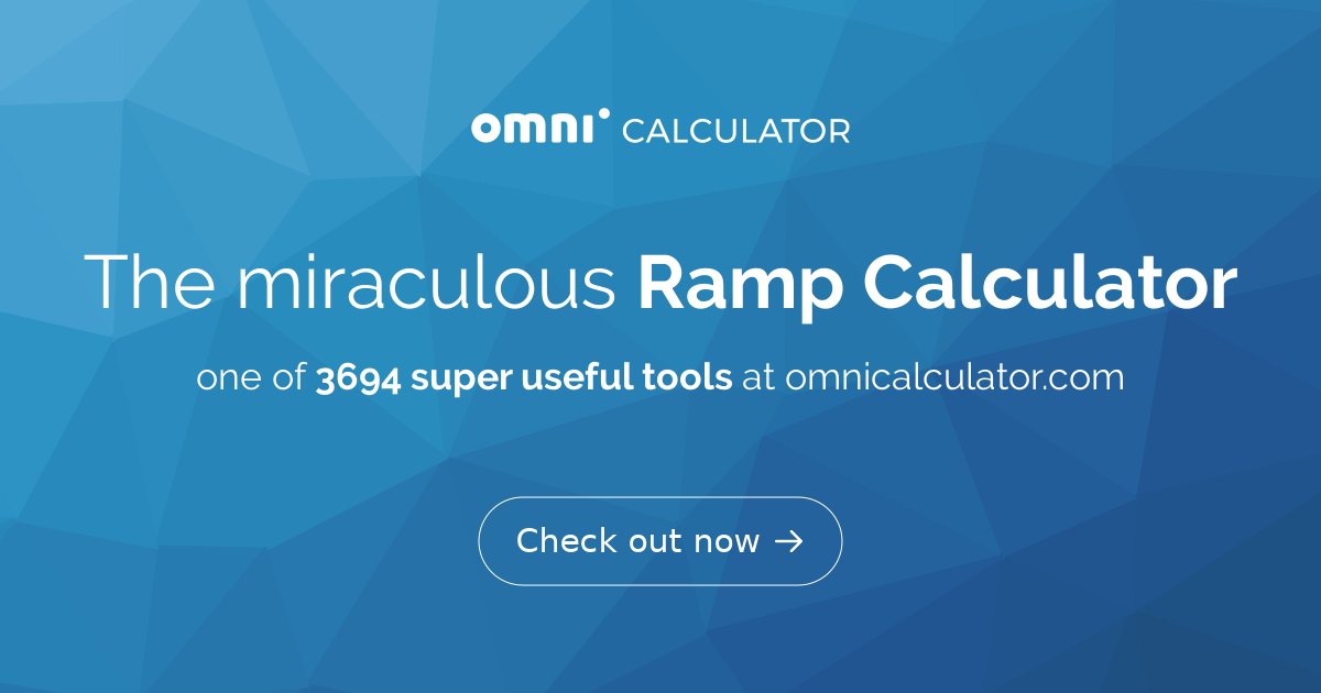 Ramp Calculator ADA Ramp Standards More