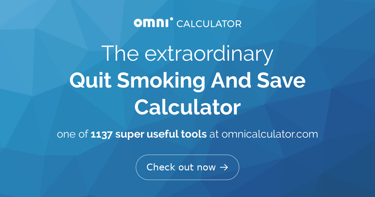 stop smoking health calculator