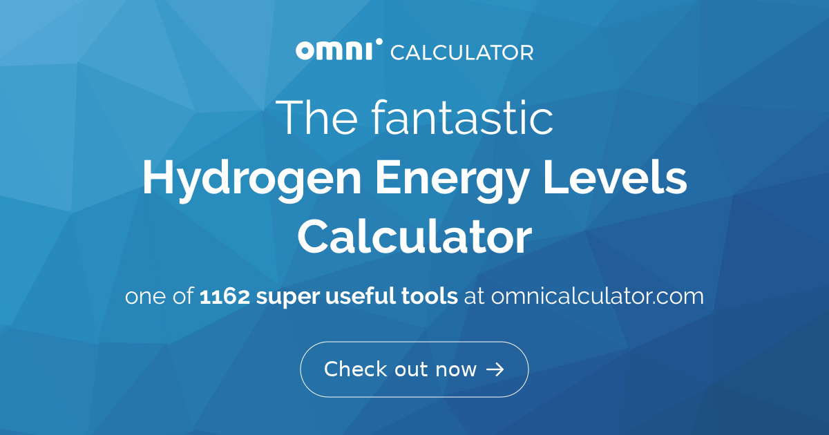 Hydrogen Energy Levels Calculator