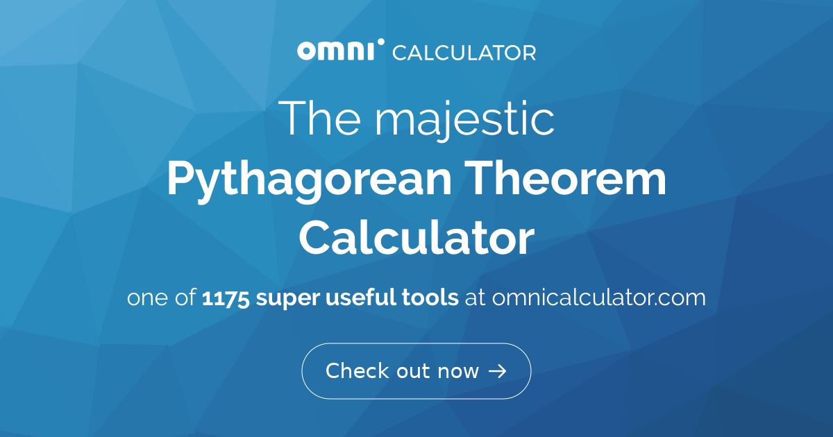 pythagorean theorem calculator