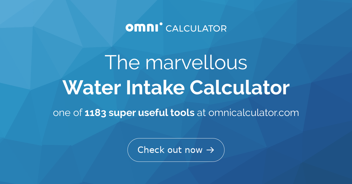 Water Intake Calculator Omni