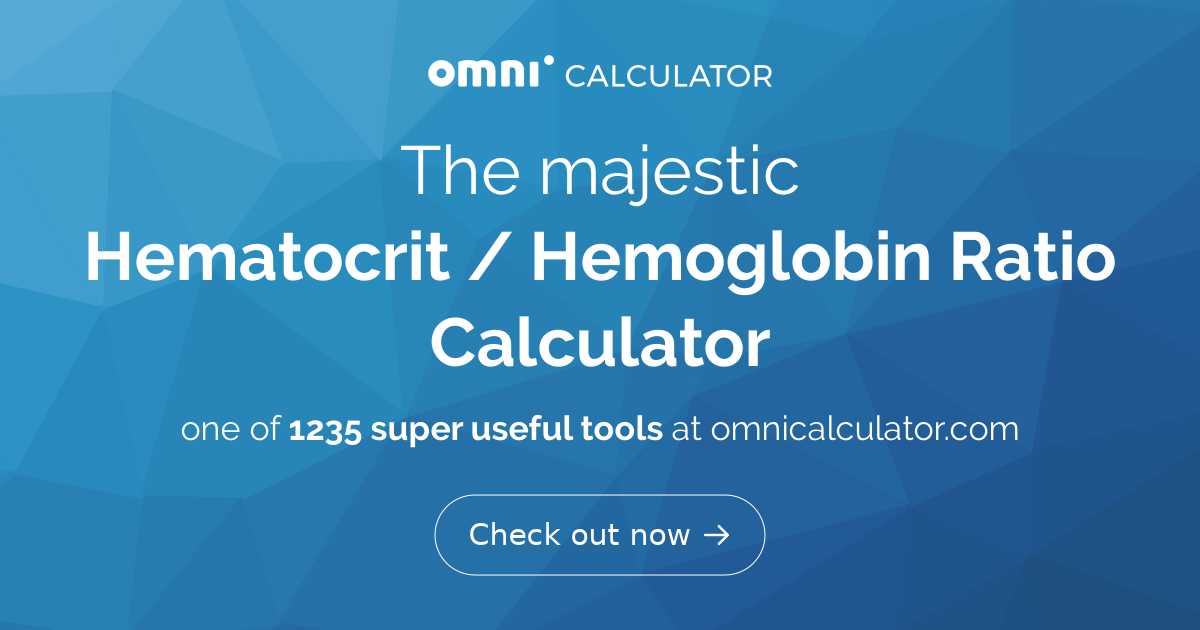 hematocrit-to-hemoglobin-ratio-calculator