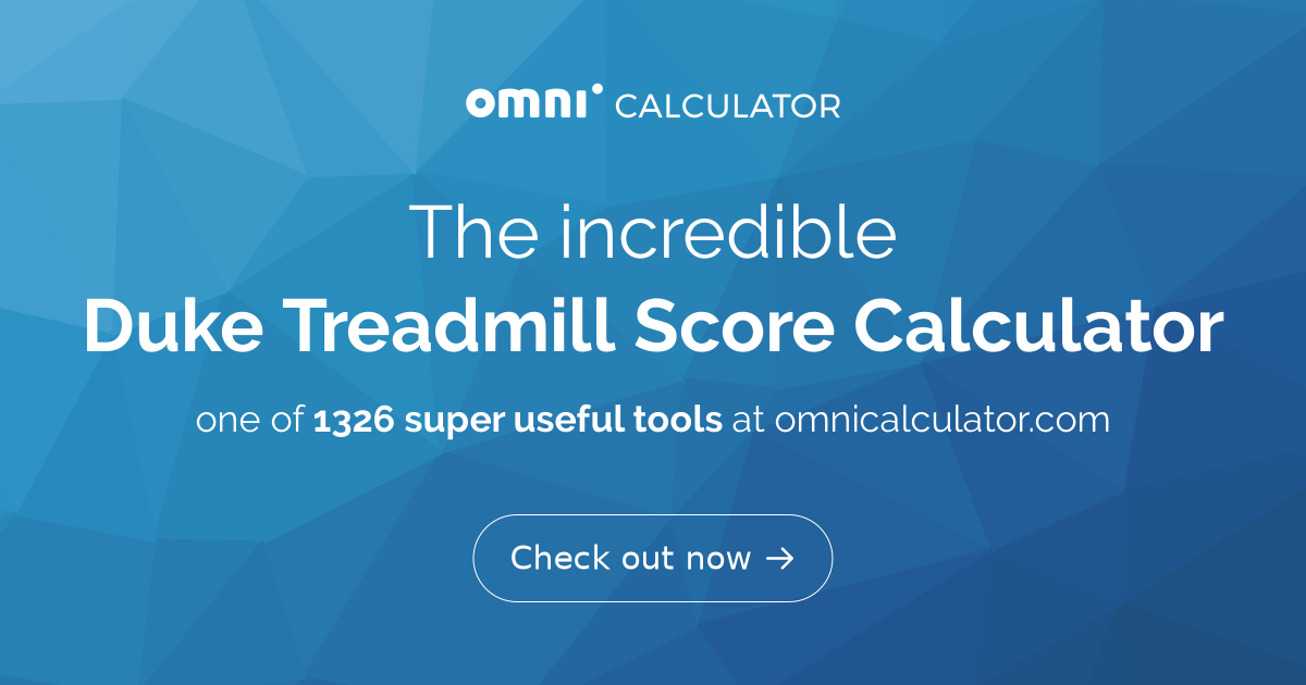 Duke Treadmill Score Calculator