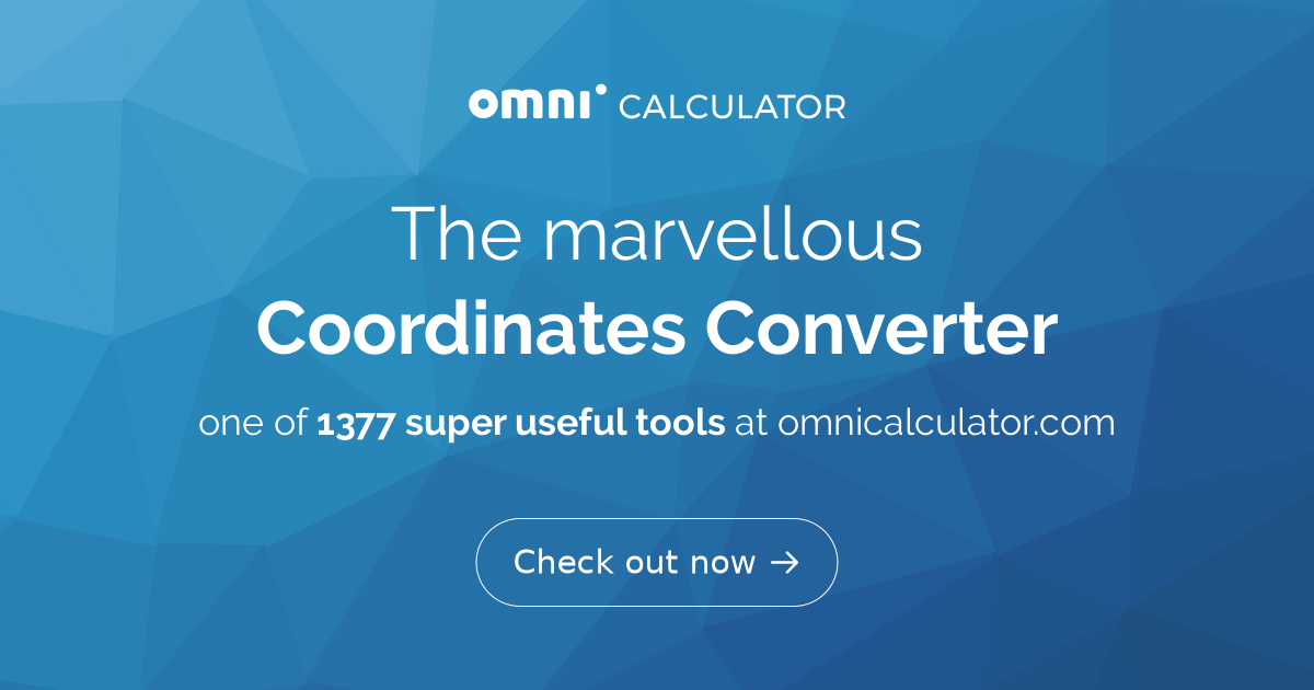 Coordinates converter latitude and longitude