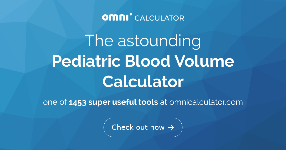 A Blood Volume Chart Shows That 17ml