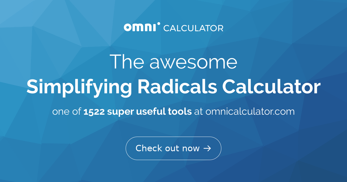 simplify radical expressions calculator