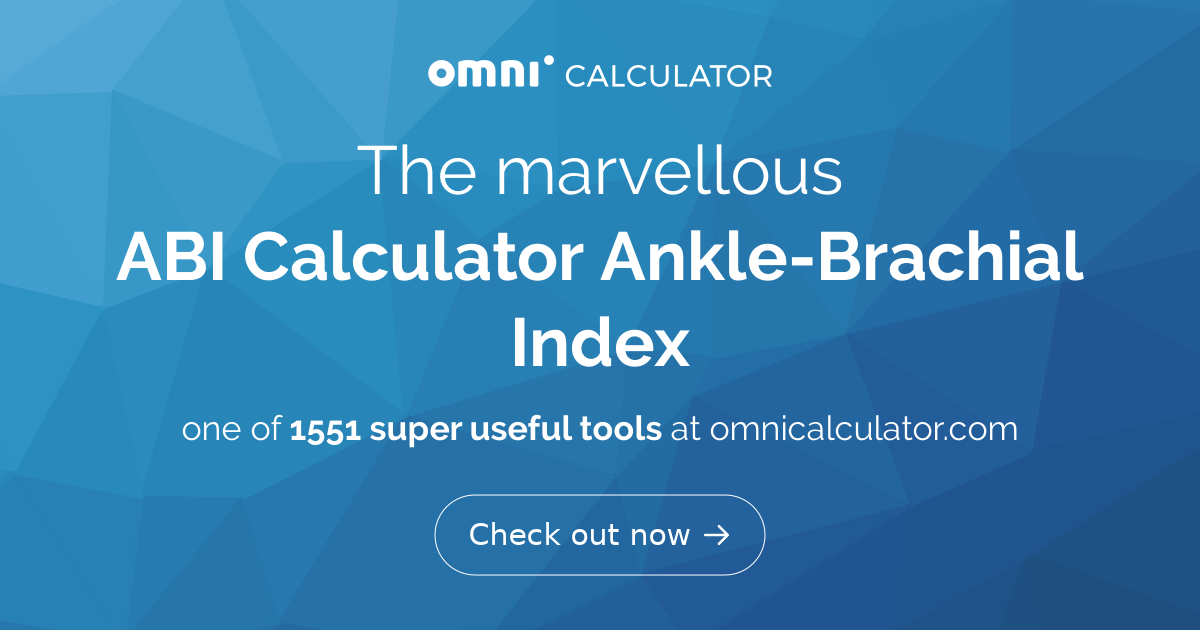 ABI Calculator (Ankle-Brachial Index)