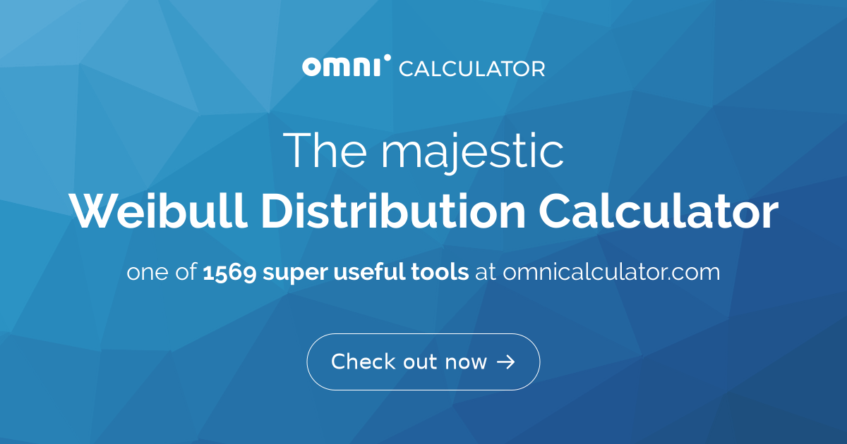 Weibull distribution calculator