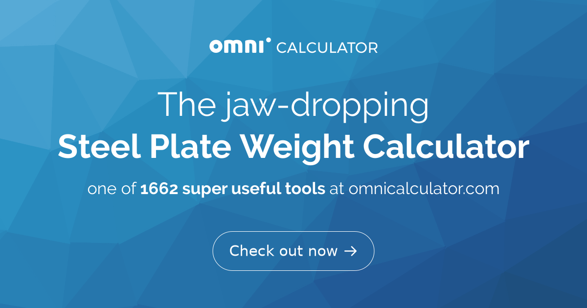 Steel Plate Weight Calculator