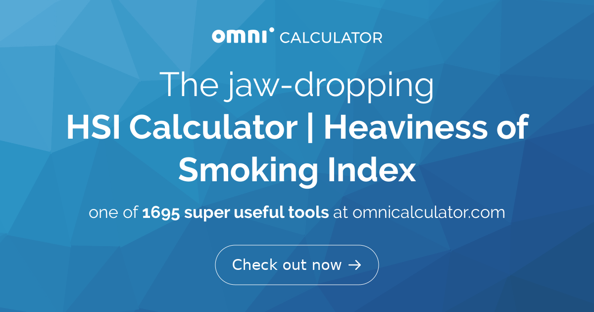 HSI Calculator Heaviness of Smoking Index