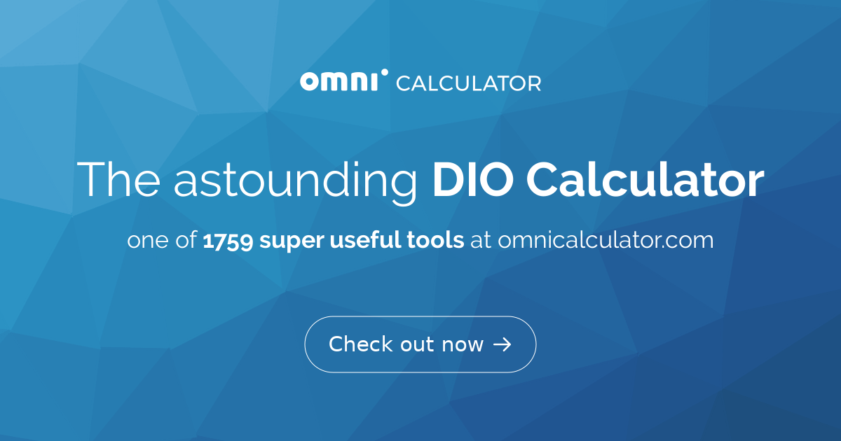 DIO Calculator | Calculate Days Inventory Outstanding