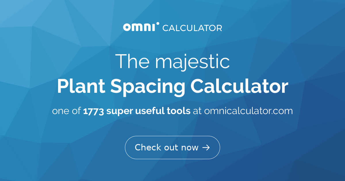 Plant Spacing Calculator