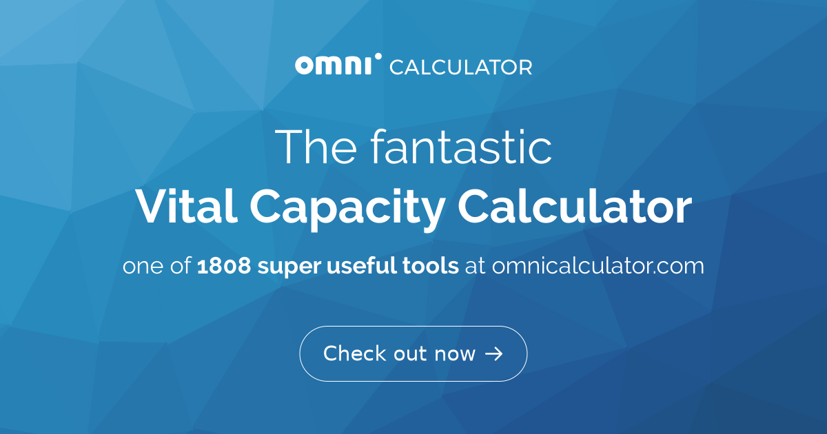 Estimated Vital Capacity Formula