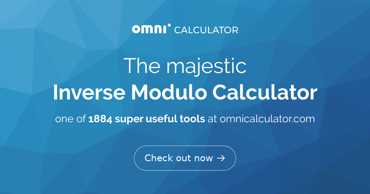 Inverse Modulo Calculator Definition Examples