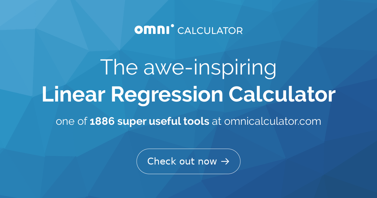 equation linear regression model calculator
