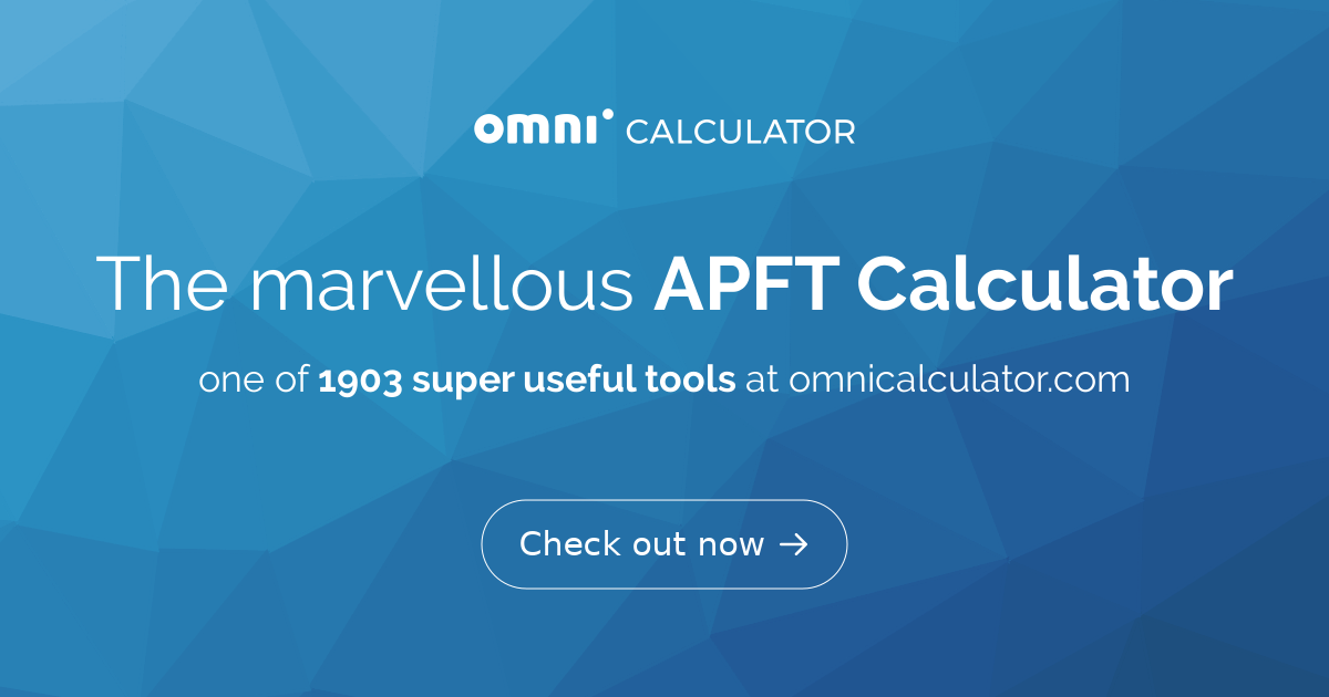 APFT Calculator | Army Physical Fitness Test Score