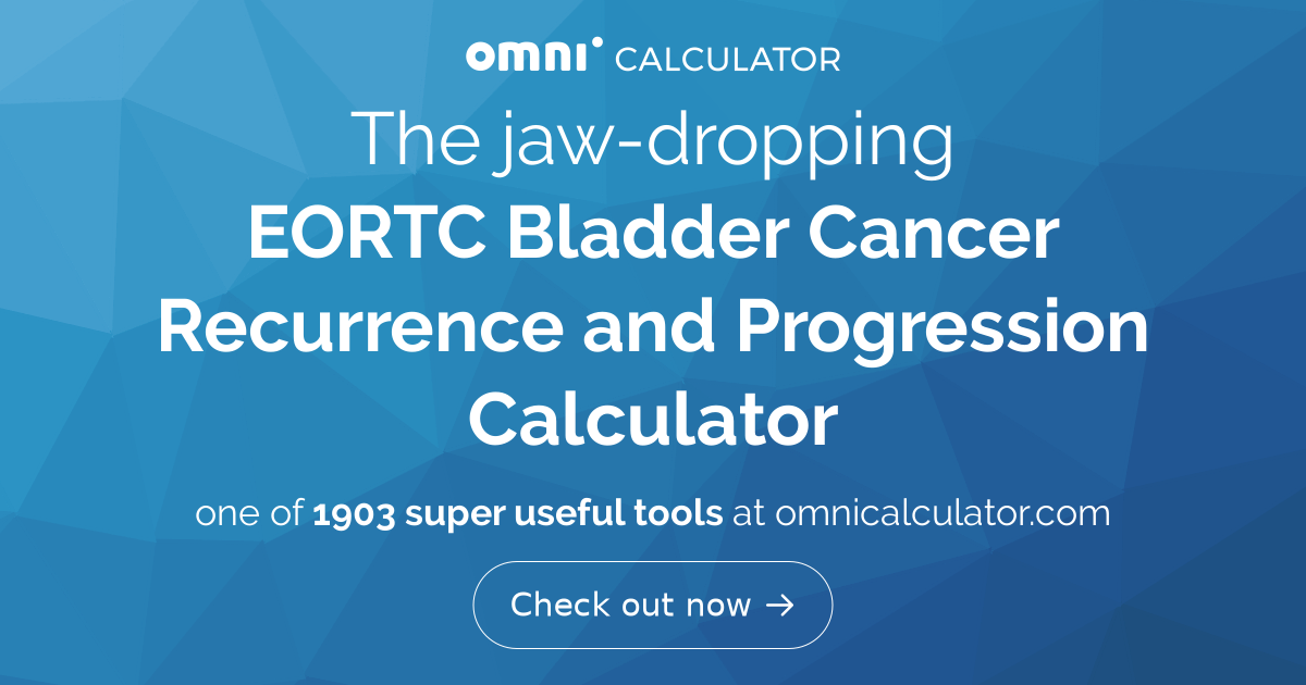 bladder cancer prognosis calculator