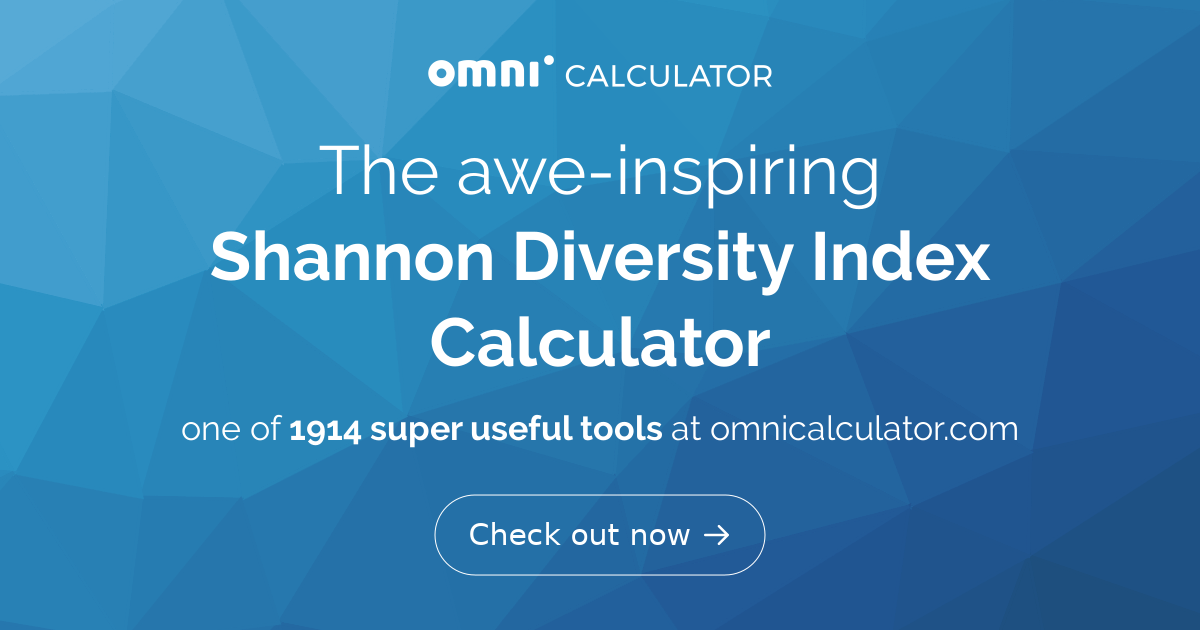 shannon-diversity-index-calculator