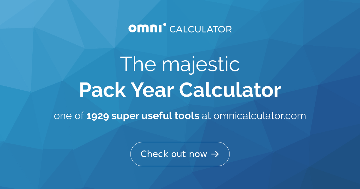 Pack Year Calculator