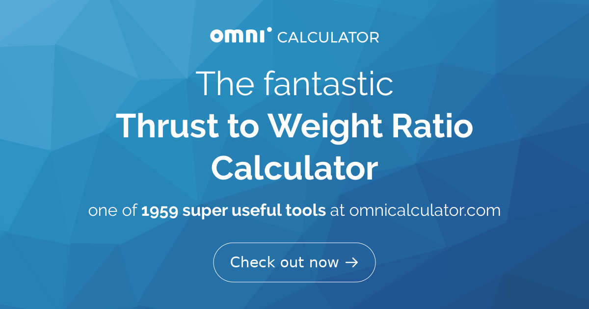 thrust-to-weight-ratio-calculator