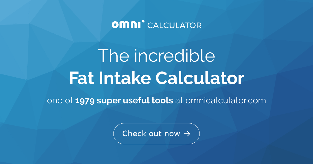 Fat Intake Calculator 0229