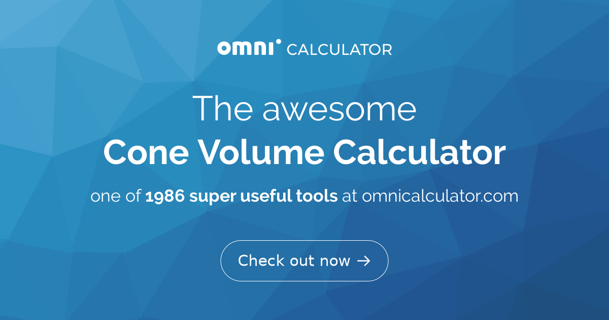 volume of square cone calculator