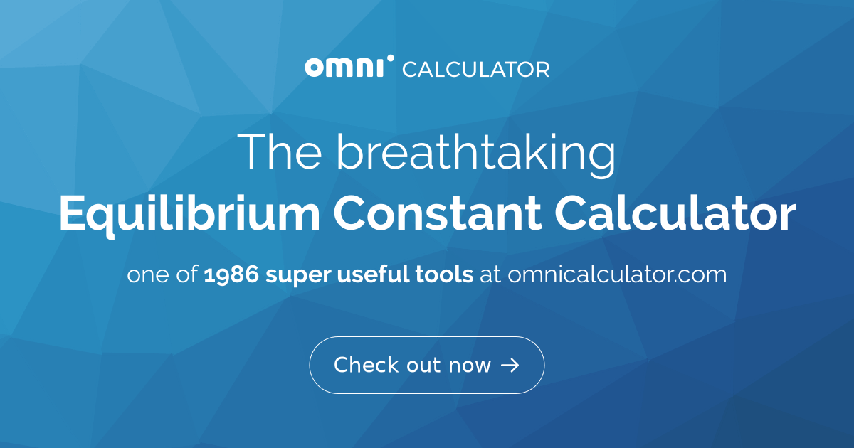 Equilibrium Constant Calculator