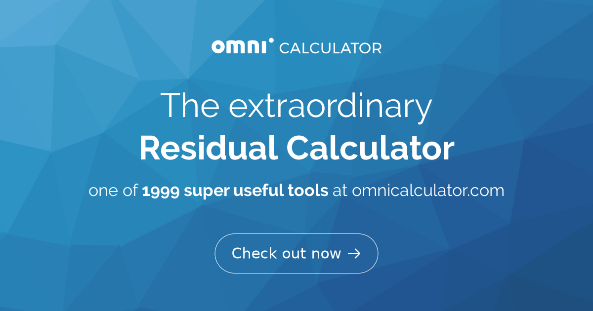 Residual Calculator Analyse Linear Regression