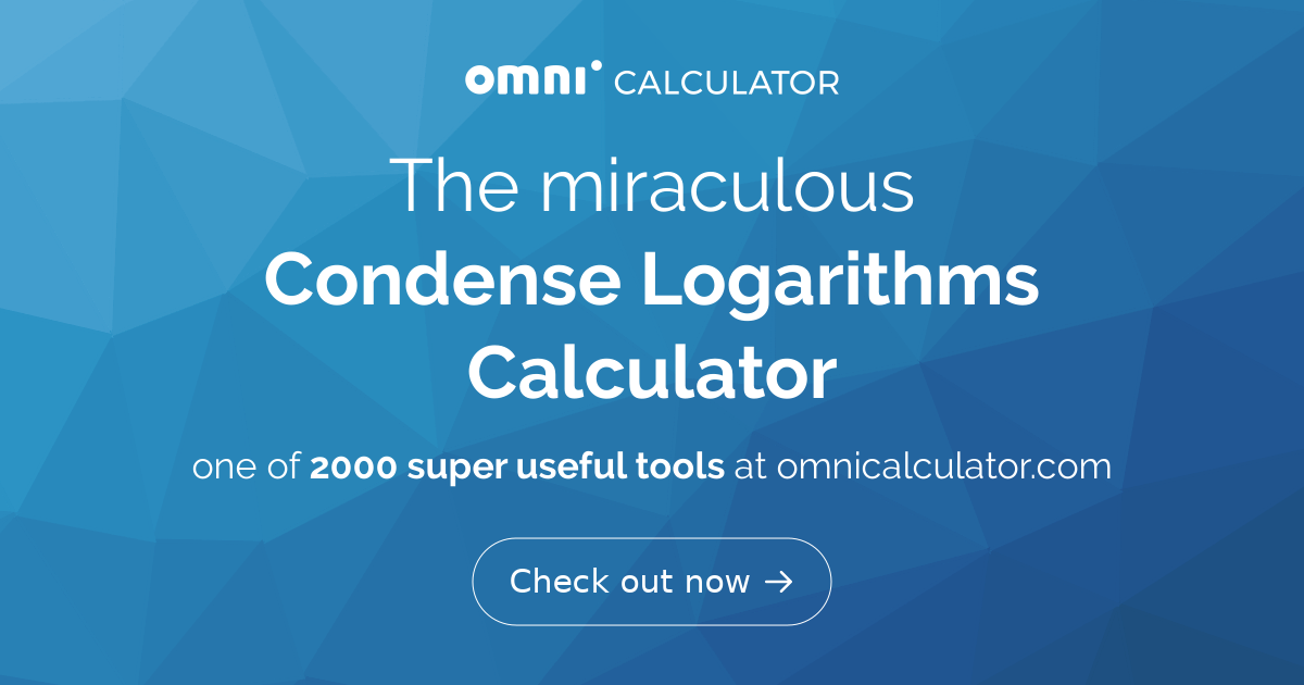 condense logarithm calculator