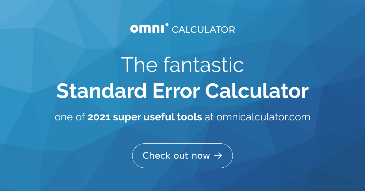 Standard Error Calculator SEM Calculator