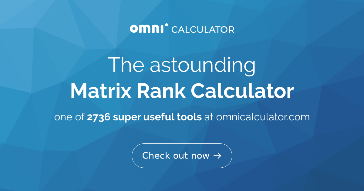 how to find rank of matrix in scientific calculator