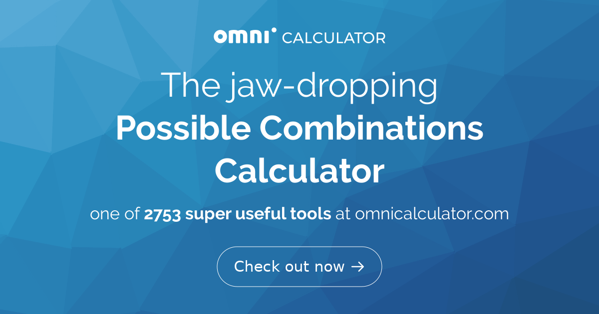 possible-combinations-calculator-generator