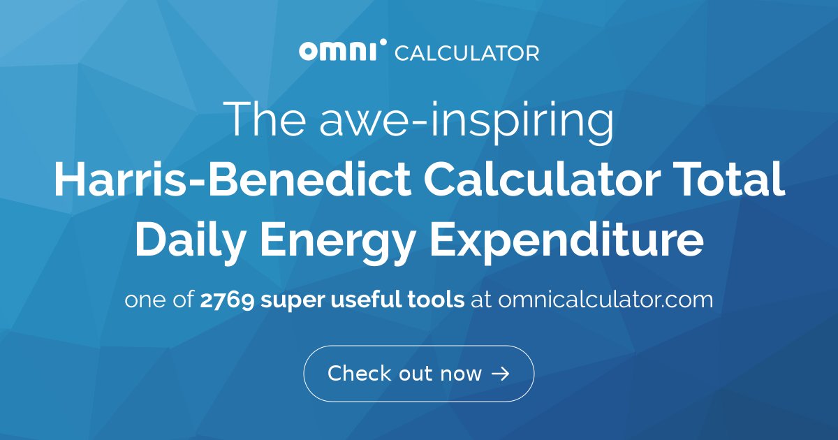 harris benedict calorie calculator