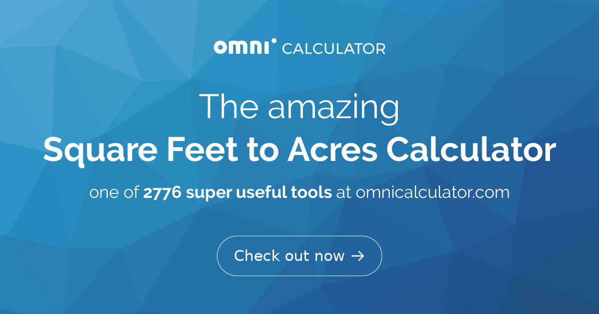 square-feet-to-acres-calculator