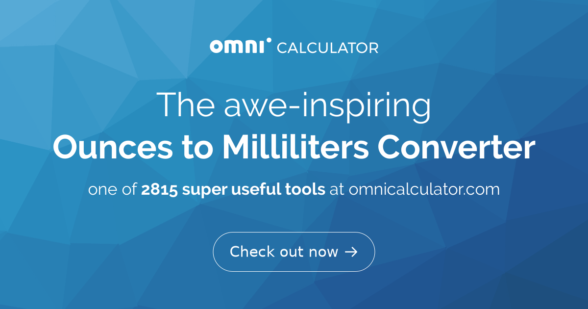 Ounces to Milliliters Converter