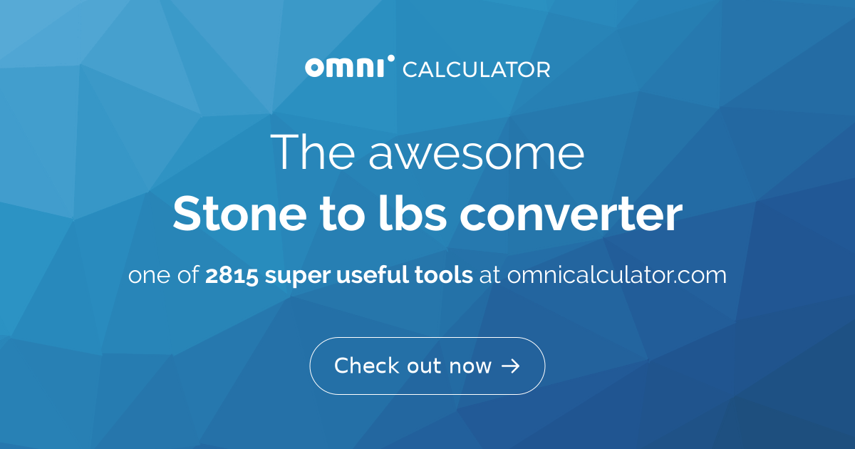 Stone to lbs Converter