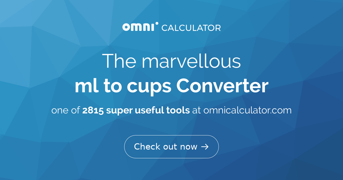 ml to cups Converter