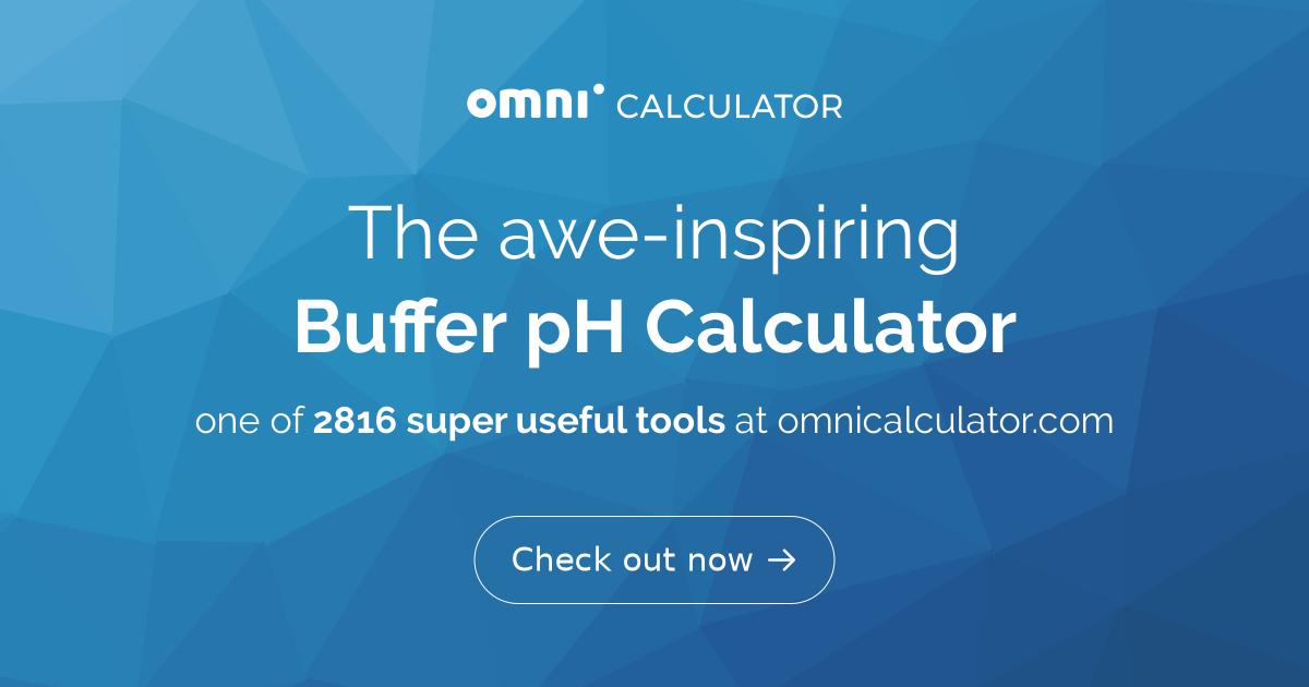 ph of buffer solution calculator