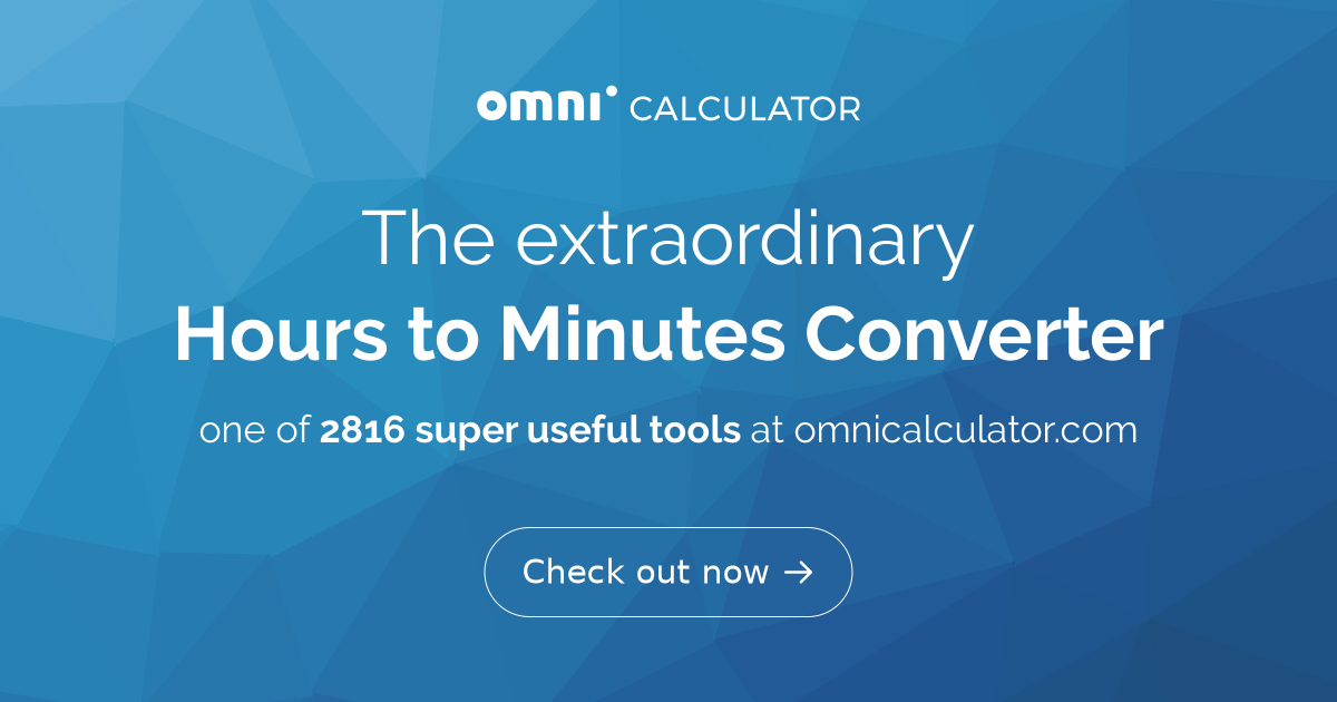 Hours to Minutes Converter