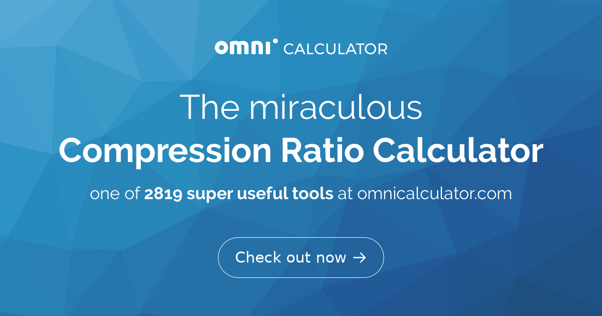 Compression Ratio Calculator (Static And Dynamic)