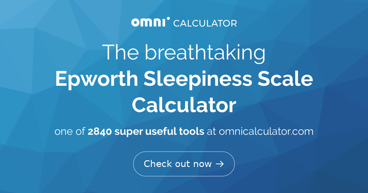 Epworth Sleepiness Scale Calculator