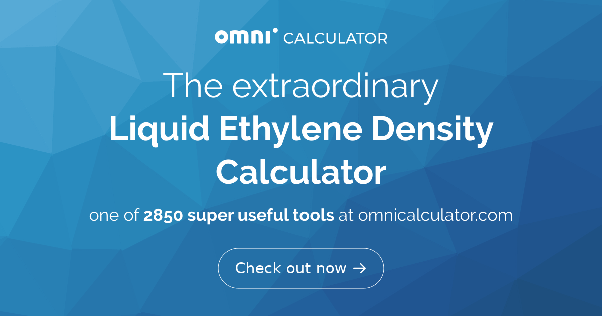 Liquid Ethylene Density Calculator