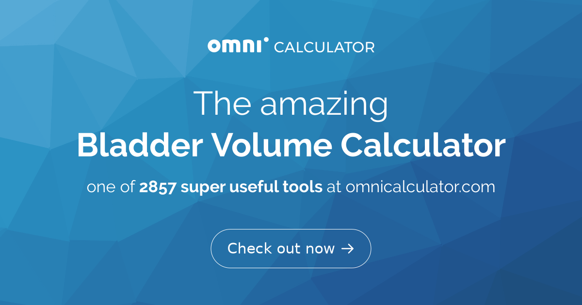 Bladder Volume Calculator