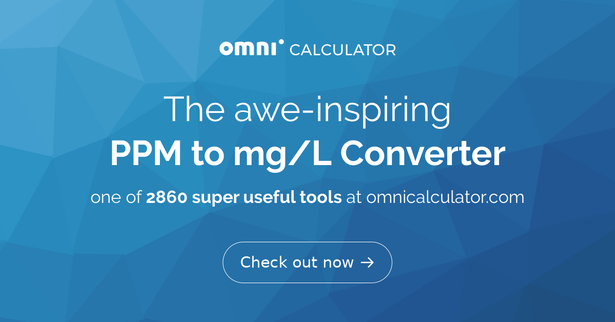 PPM to mg/L Converter
