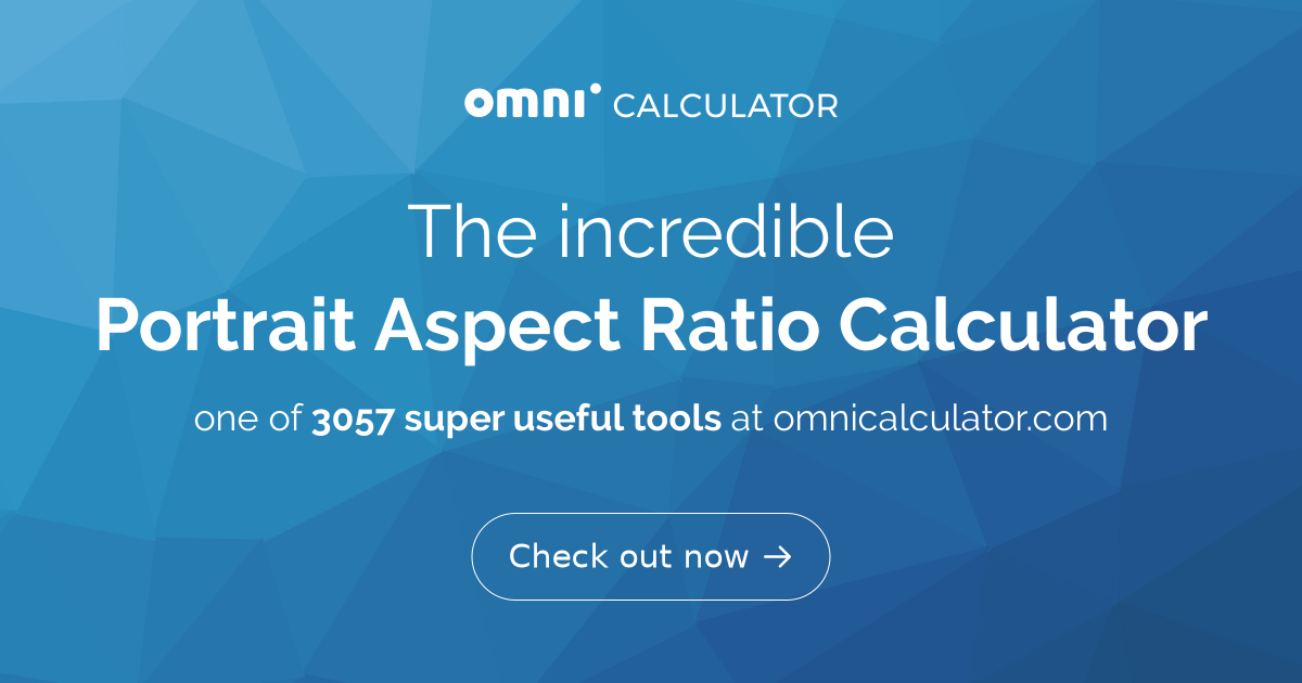 Portrait Aspect Ratio Calculator