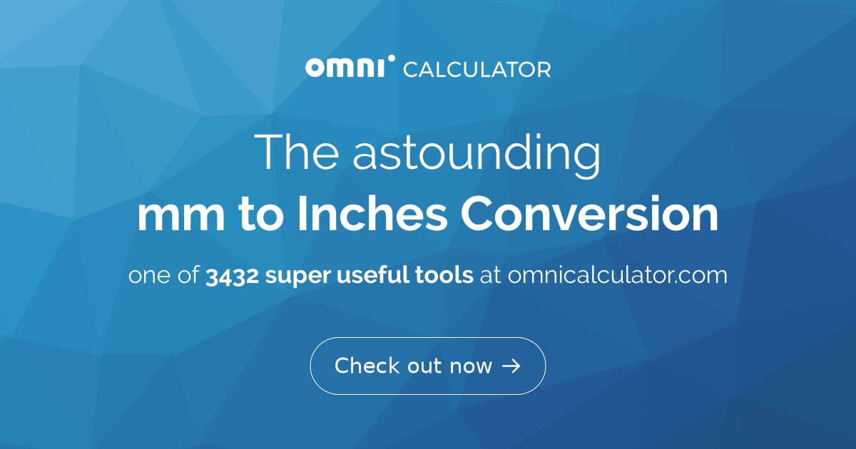 1.5 inch equals mm