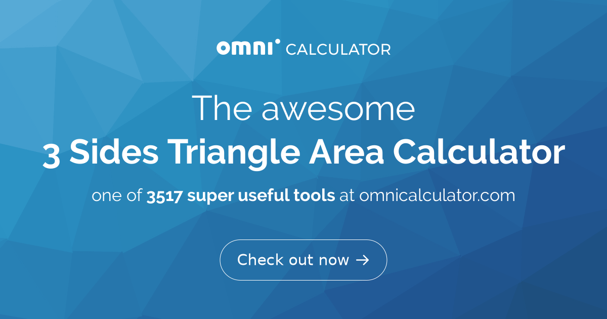 3 Sides Triangle Area Calculator