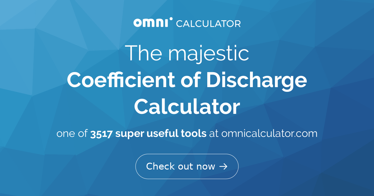 coefficient-of-discharge-calculator